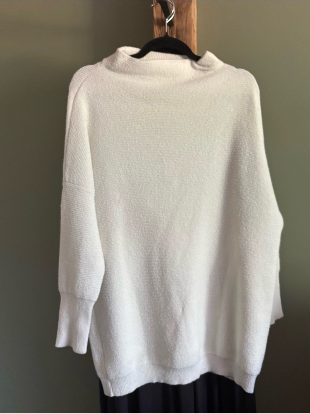 Women's White Cozy Knit Sweater - Relaxed Fit